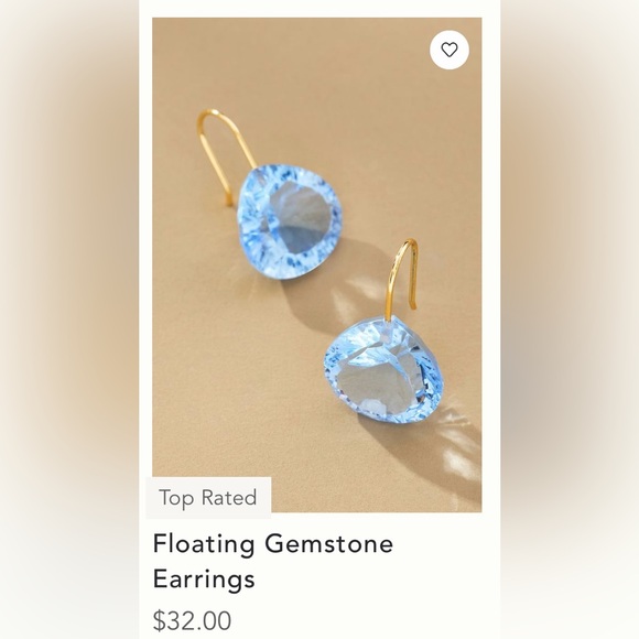 Anthropologie floating gemstone earring - Picture 13 of 13